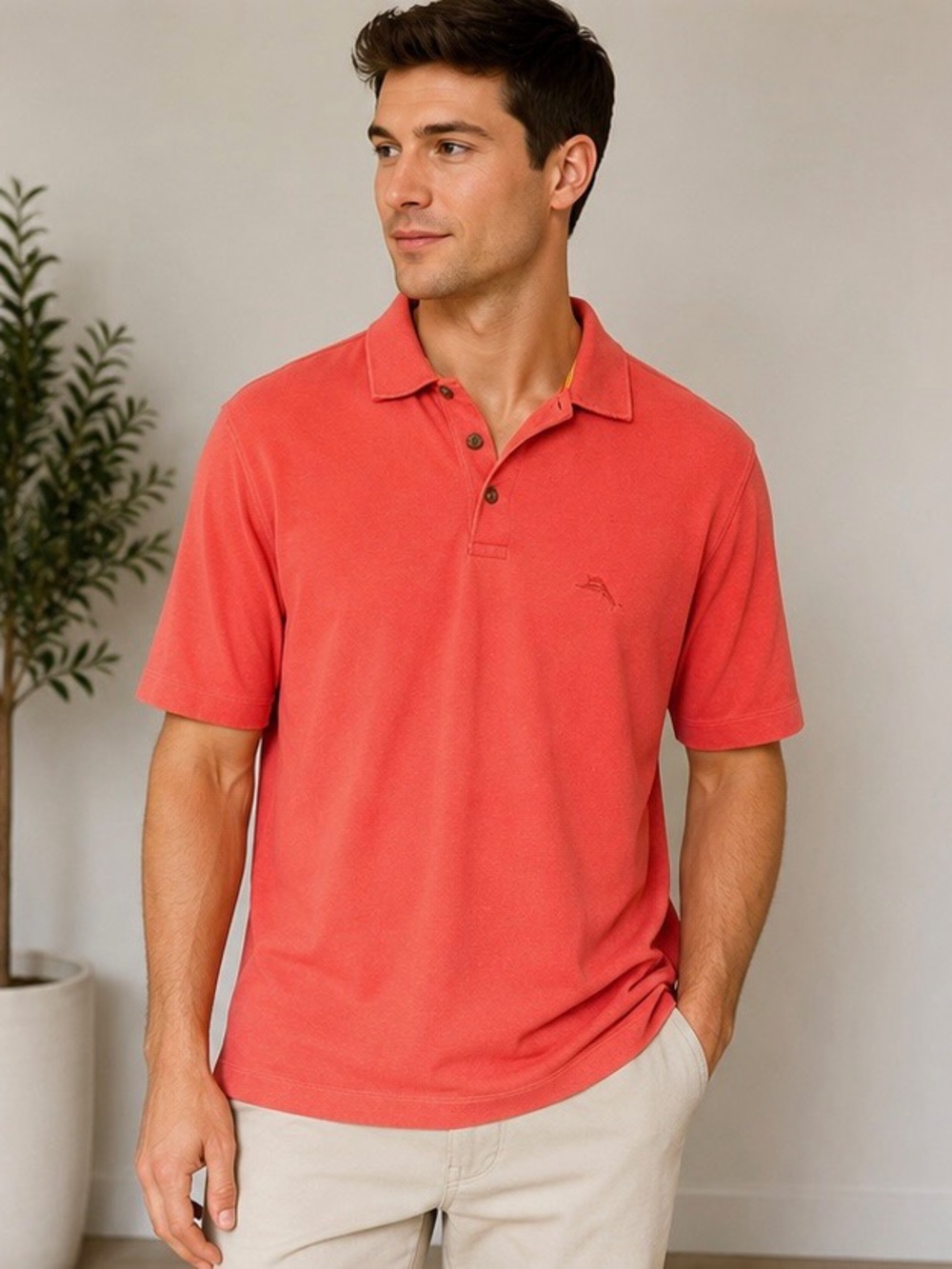 Tommy Bahama Coral Short-Sleeve Polo